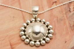 Artie Yellowhorse Sterling Silver Large Rising Sun Pendant